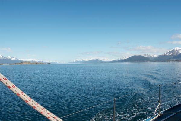 Blue skies over Beagle Channel, Argentina