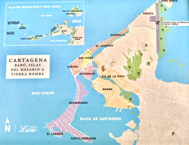 Kolumbien: Karte von Cartagena